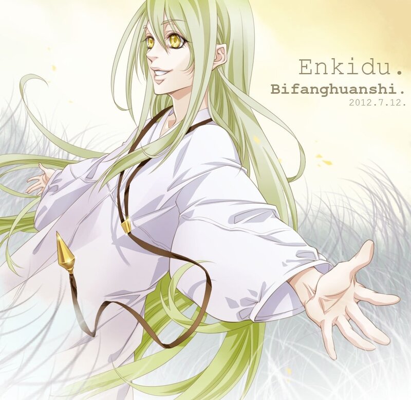 Green-haired Anime Character — White, Serene