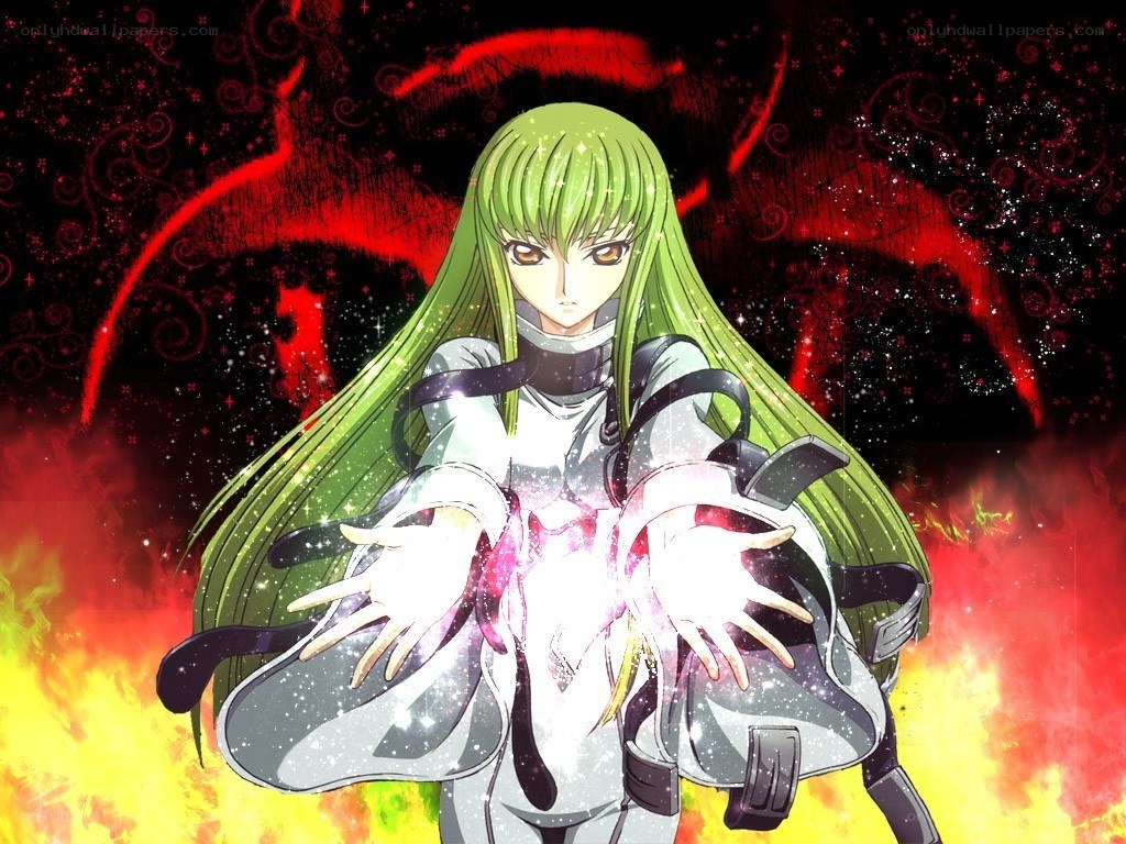 green-haired anime character with glowing hands