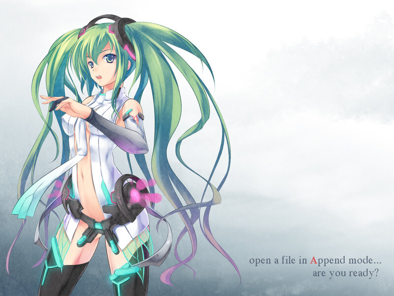 green-haired anime character with headphones