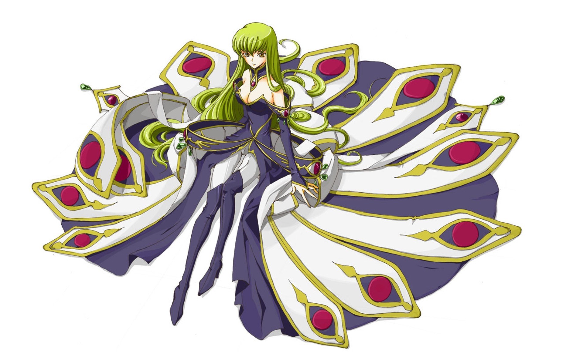 green-haired anime character with wings