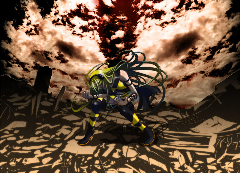 Green-haired Anime Character — Yellow