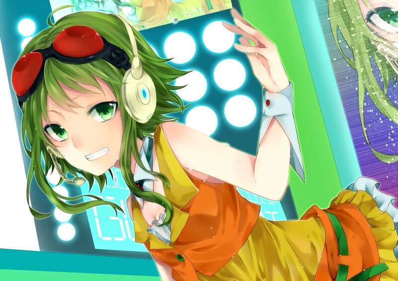 green-haired anime DJ