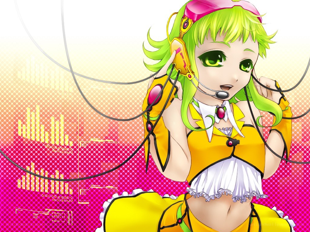 green-haired anime DJ character