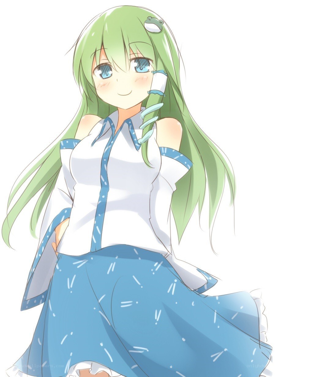 green-haired anime girl