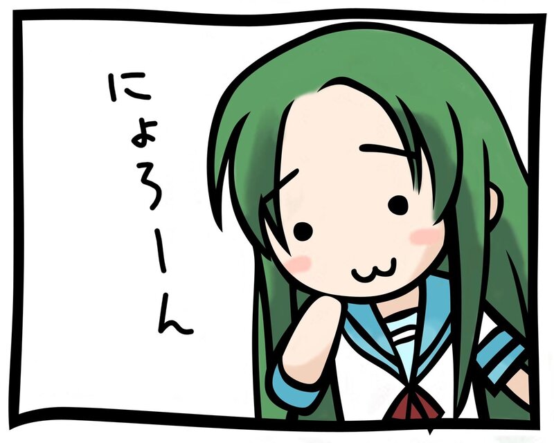 green-haired anime girl
