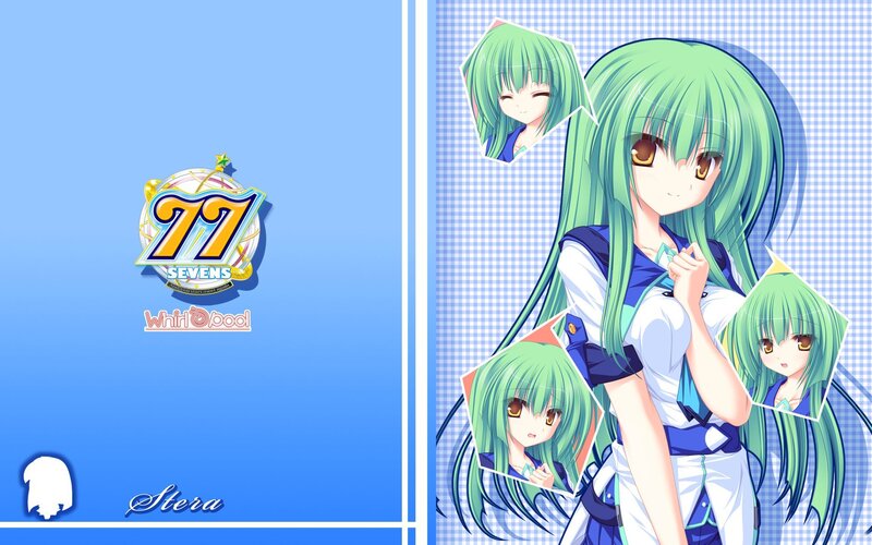 Green-haired Anime Girl — Blue, Calm, School Uniform