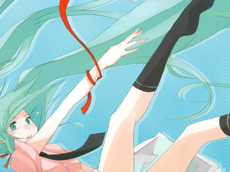 Green-haired Anime Girl — Blue, Dynamic