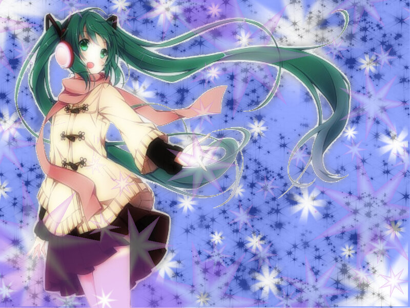 Green-haired Anime Girl — Blue, Magical