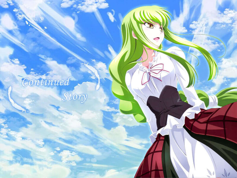 Green-haired Anime Girl — Blue