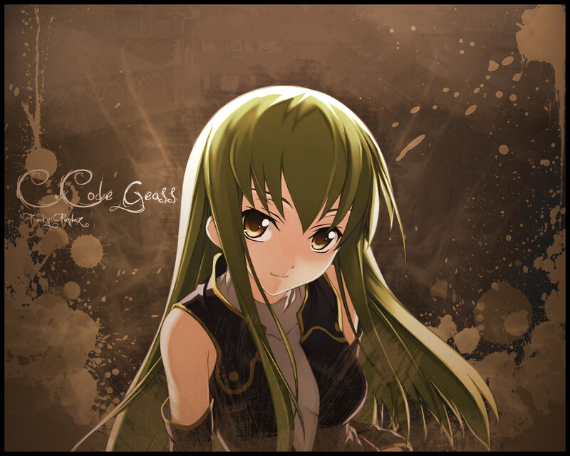 Green-haired Anime Girl — Brown, Dramatic, Digital Art