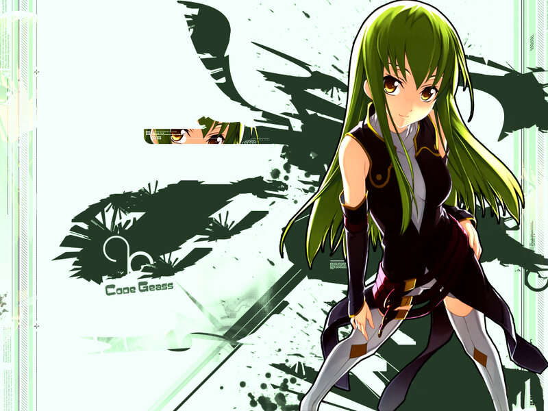 Green-haired anime girl character
