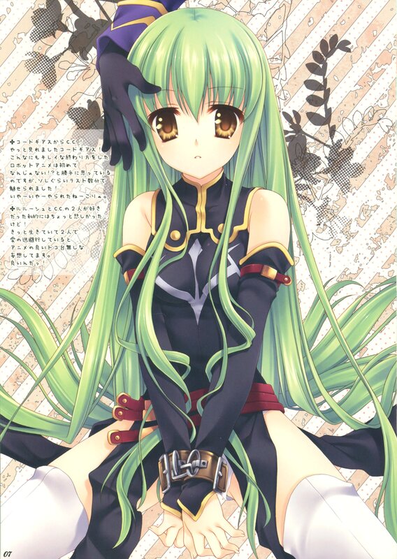 green-haired anime girl character