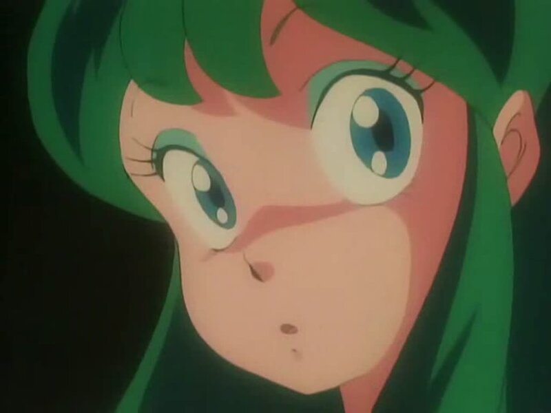 green-haired anime girl close-up