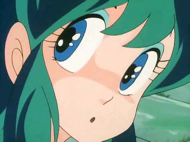 green-haired anime girl close-up