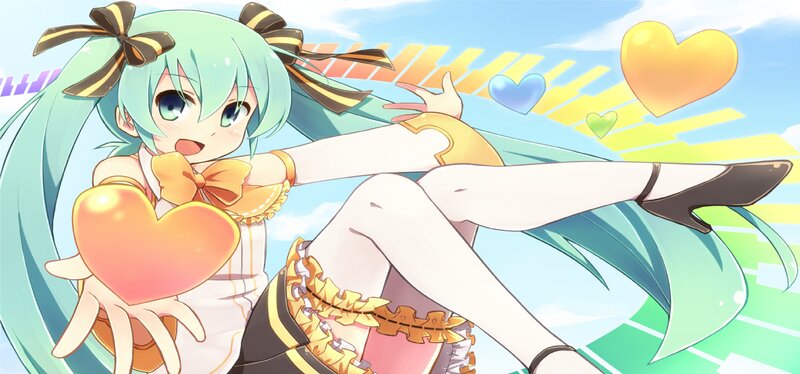 Green-haired Anime Girl — Cyan, Cheerful, Afternoon
