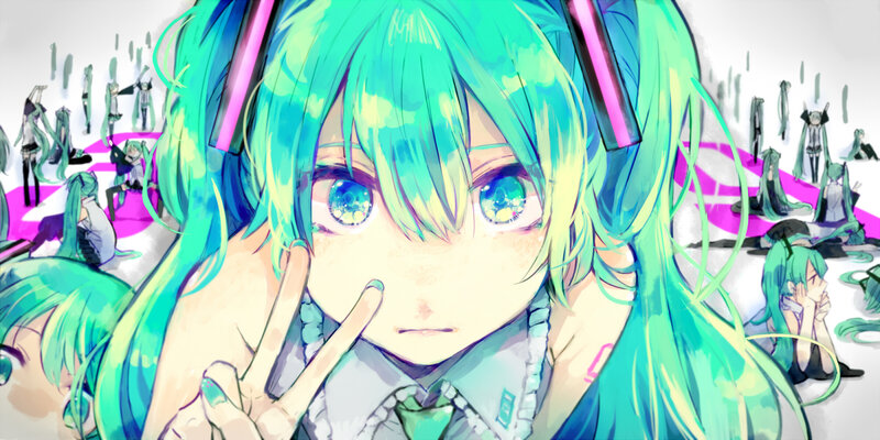 Green-haired Anime Girl — Cyan, Dreamy