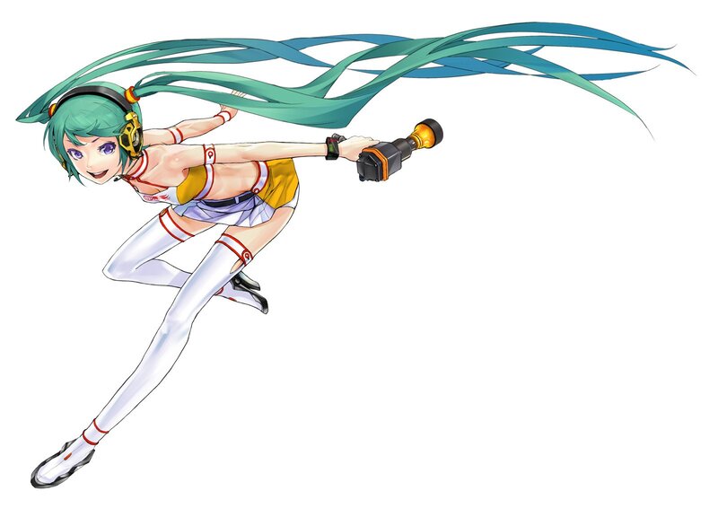 Green-haired Anime Girl — Cyan, Dynamic, Headphones