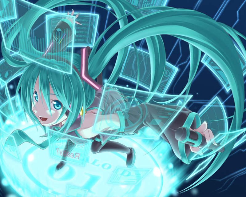 Green-haired Anime Girl — Cyan, Energetic