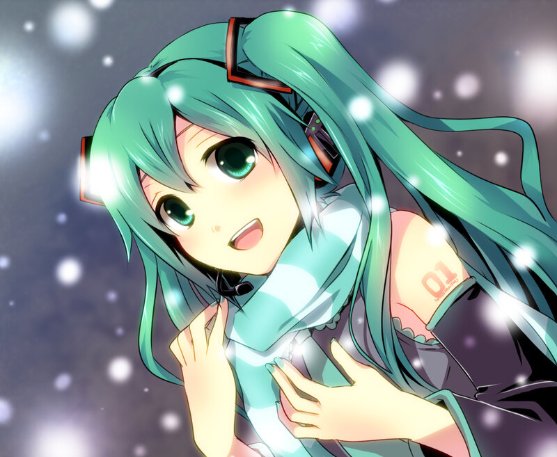Green-haired Anime Girl — Cyan, Playful