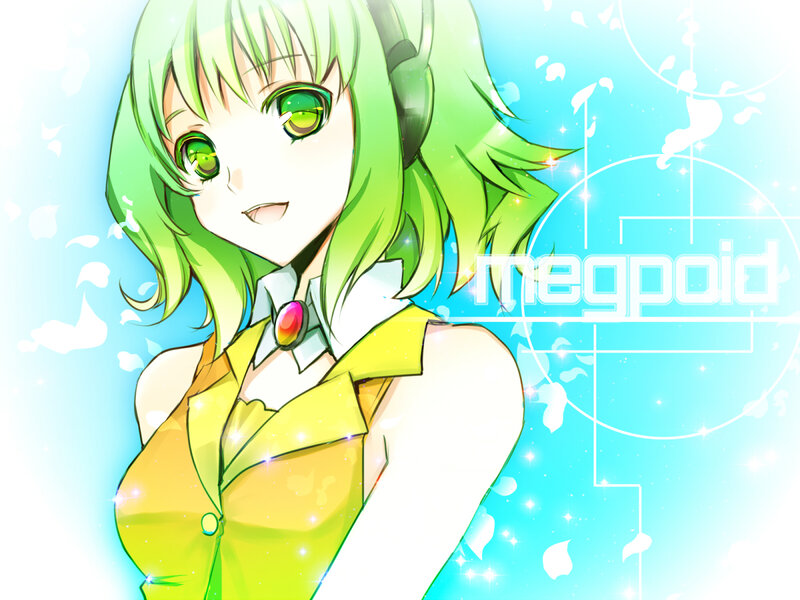 Green-haired Anime Girl — Green, Bright, Cheerful