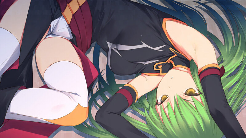 Green-haired Anime Girl — Green, Calm, Anime Art