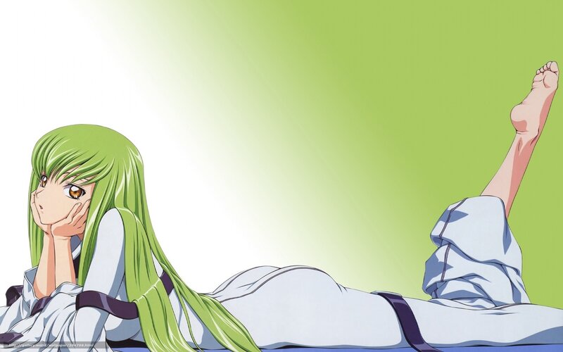 Green-haired Anime Girl — Green, Calm, Anime Character