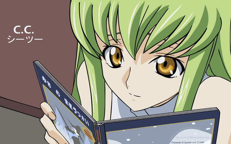Green-haired Anime Girl — Green, Calm, Book