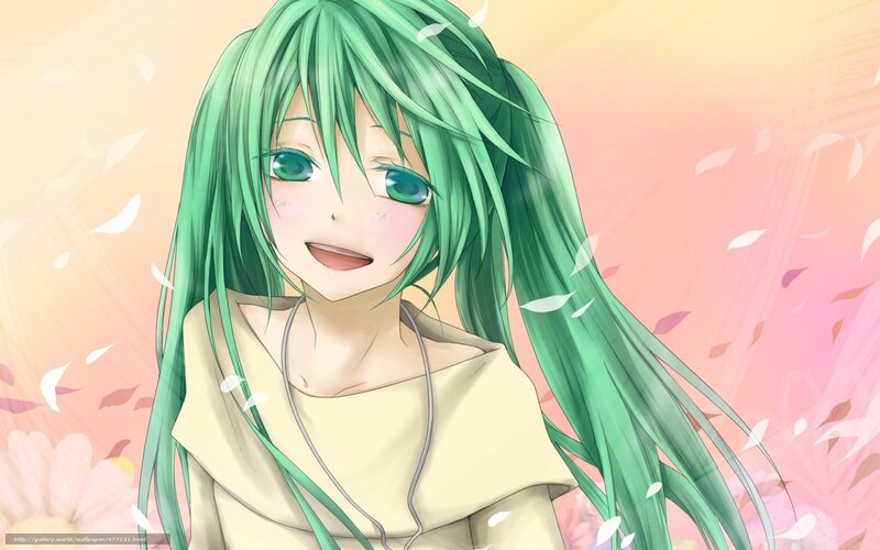 Green-haired Anime Girl — Green, Calm, Spring