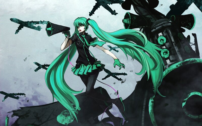 Green-haired Anime Girl — Green, Chaotic