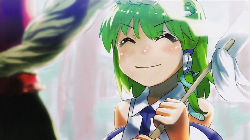 Green-haired Anime Girl — Green, Cheerful, Sakura