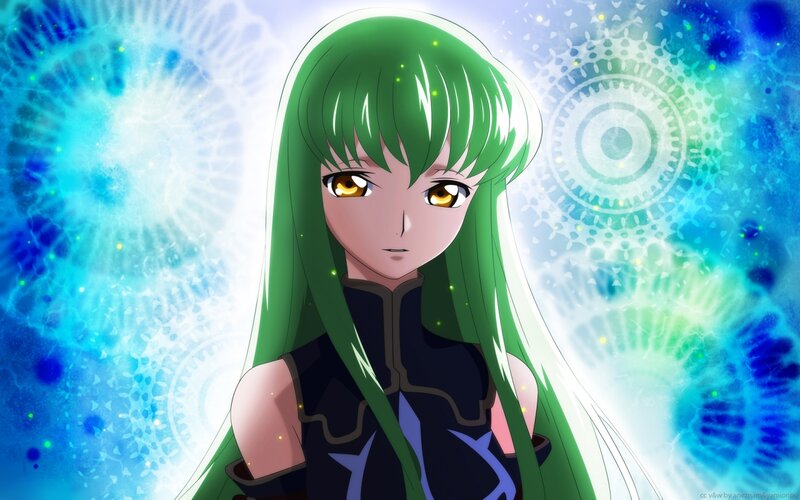 Green-haired Anime Girl — Green, Dramatic, Long Green Hair