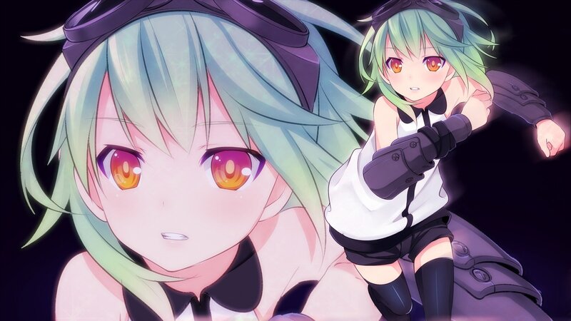 Green-haired Anime Girl — Green, Dramatic, Night, Digital Art