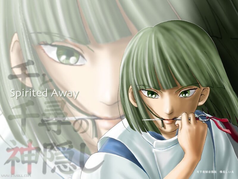 Green-haired Anime Girl — Green, Dramatic, Scissors