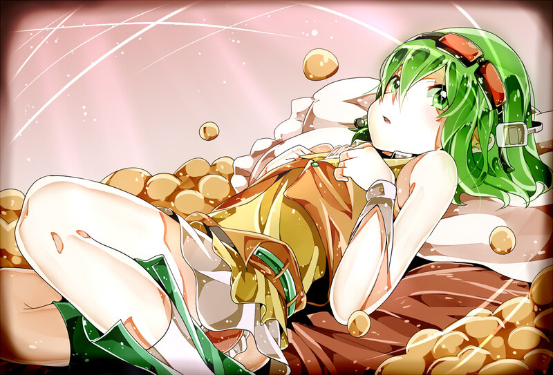 Green-haired Anime Girl — Green, Dreamy, Boba Pearls