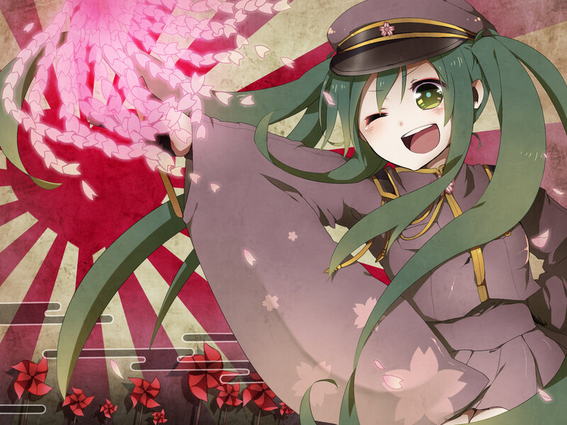 Green-haired Anime Girl — Green, Joyful, Spring