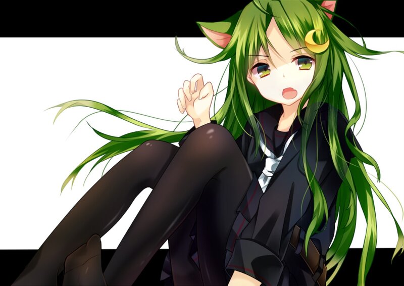 Green-haired Anime Girl — Green, Neutral, Cat Ears