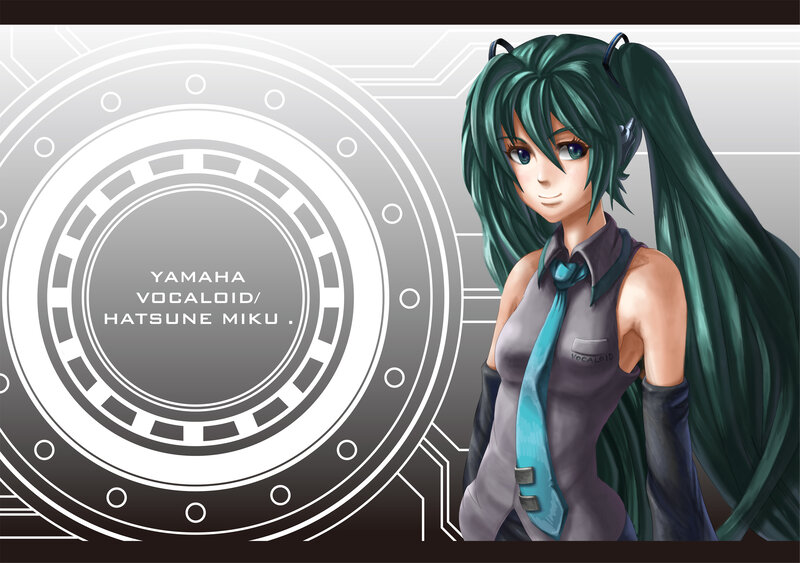 Green-haired Anime Girl — Green, Neutral, Digital Art, Tie