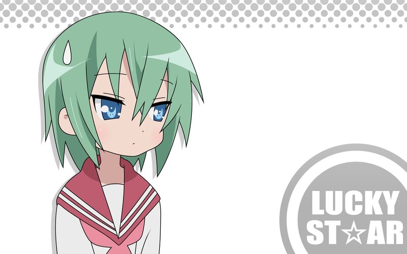 Green-haired Anime Girl — Green, Neutral, School Uniform