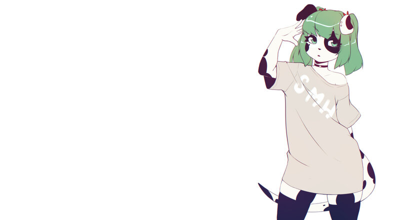 Green-haired Anime Girl — Green, Neutral, T-shirt
