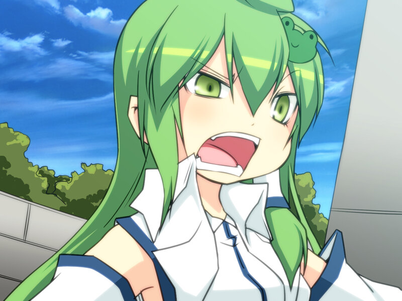 Green-haired Anime Girl — Green, Outdoor
