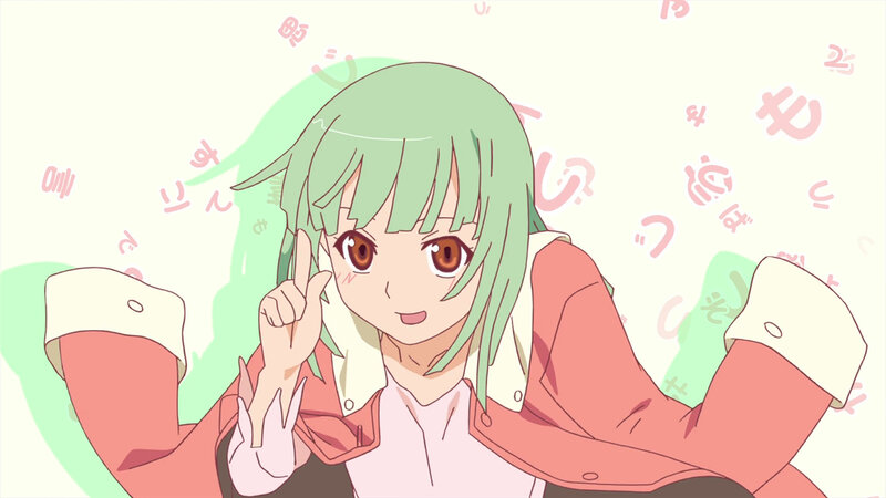 Green-haired Anime Girl — Green, Playful, Anime Character, Jacket