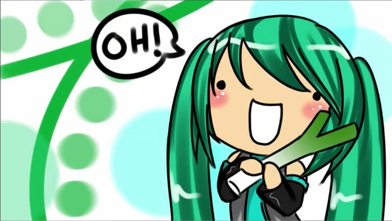 Green-haired Anime Girl — Green, Playful, Manga