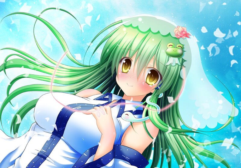 Green-haired Anime Girl — Green, Serene, Frog