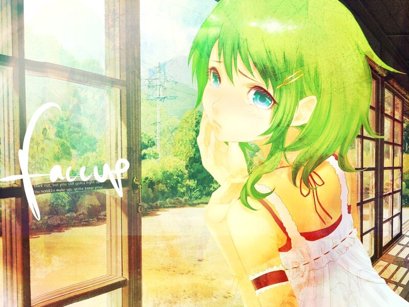 Green-haired Anime Girl — Green, Serene, Morning
