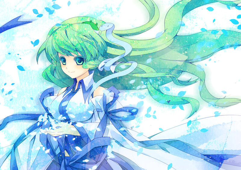 Green-haired Anime Girl — Green, Serene, Snake