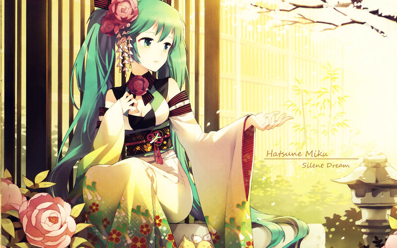 Green-haired Anime Girl — Green, Serene, Spring