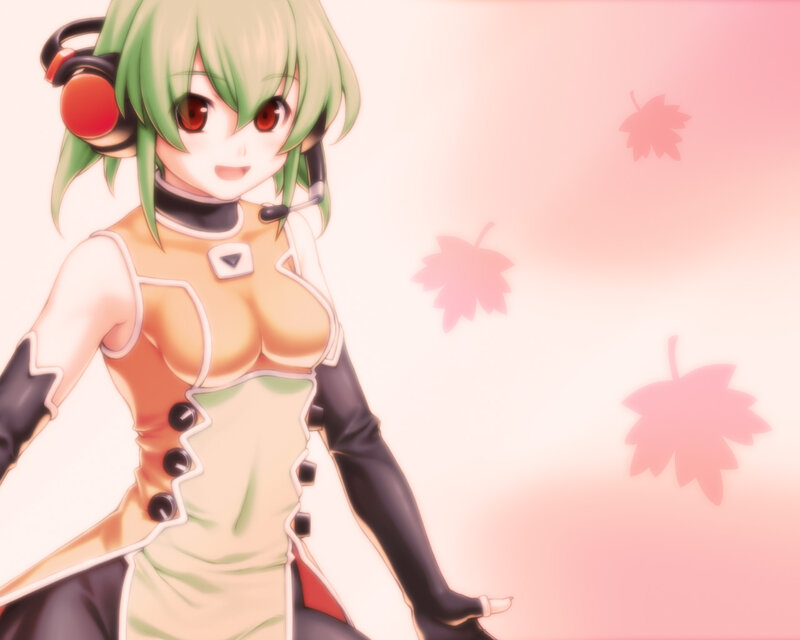 Green-haired Anime Girl — Pink, Calm