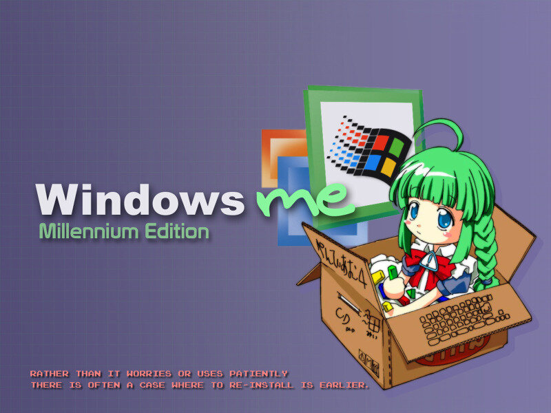 Green-haired Anime Girl — Purple
