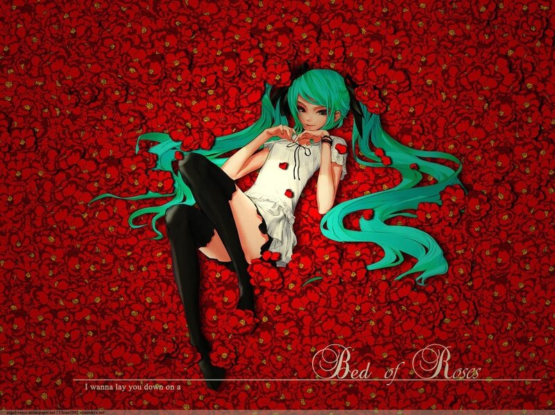 Green-haired Anime Girl — Red, Calm