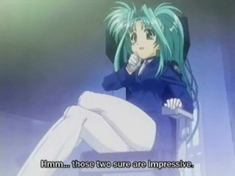 green-haired anime girl sitting